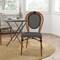 Merrick Lane Celia Stacking Thonet Bistro Style Chair, PE Rattan Seat, and Metal Frame for Indoor/Outdoor Use